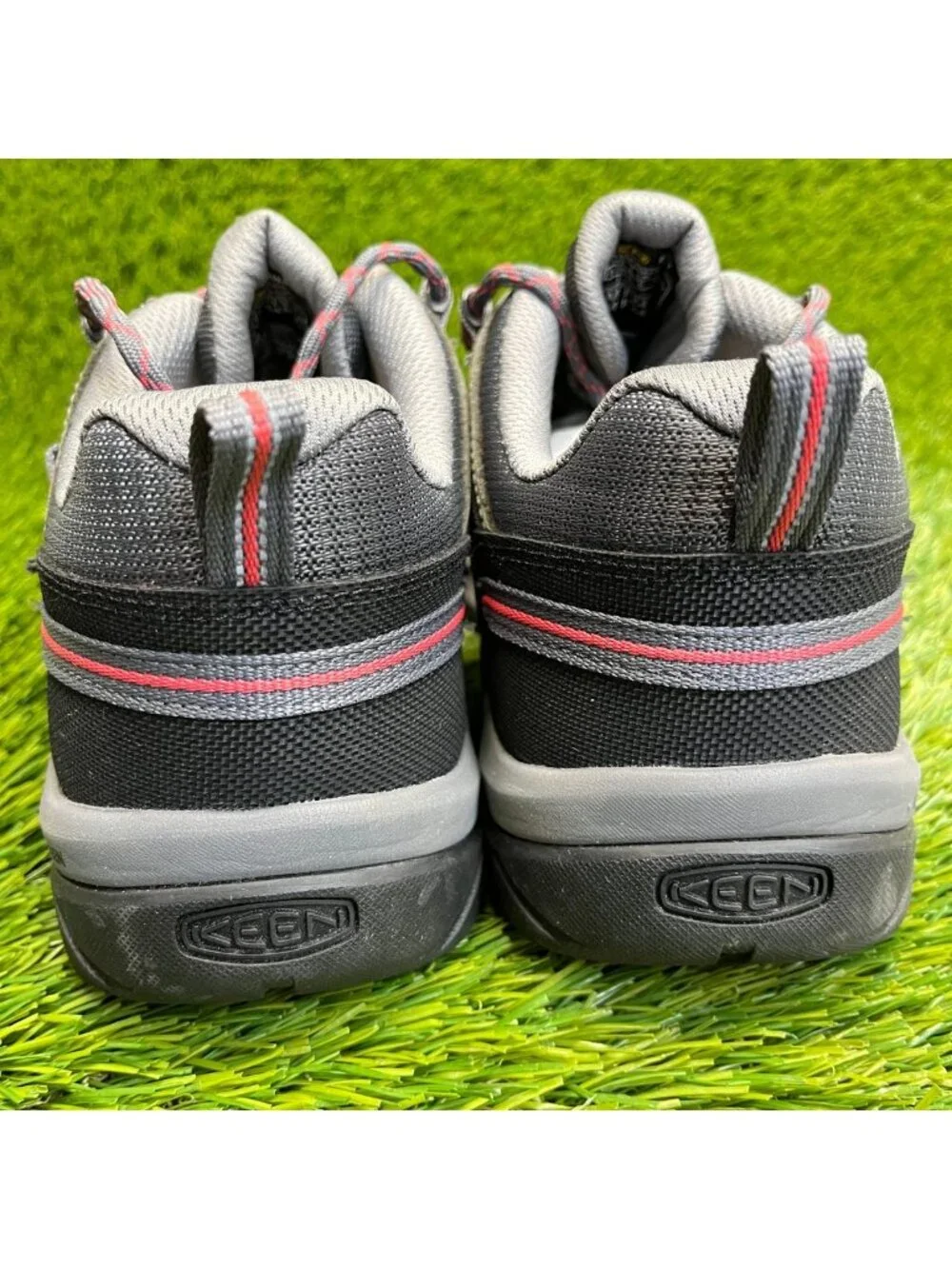 Keen Utility Flint II Low Womens Size 8.5 Gray Black Steel Toe Safety Work Shoes